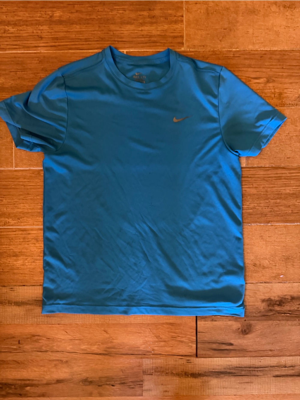 Nike Short Sleeve Performance Tee in Teal Blue